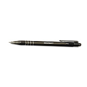 AbilityOne 7520014220315, SKILCRAFT Clean Click Ballpoint Pen, Retractable, Fine 0.7 mm, Black Ink, Black Barrel, Dozen