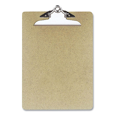 Officemate Recycled Hardboard Clipboard, 1" Clip Capacity, Holds 8.5 x 11 Sheets, Brown, 3/Pack (OIC8350583130)