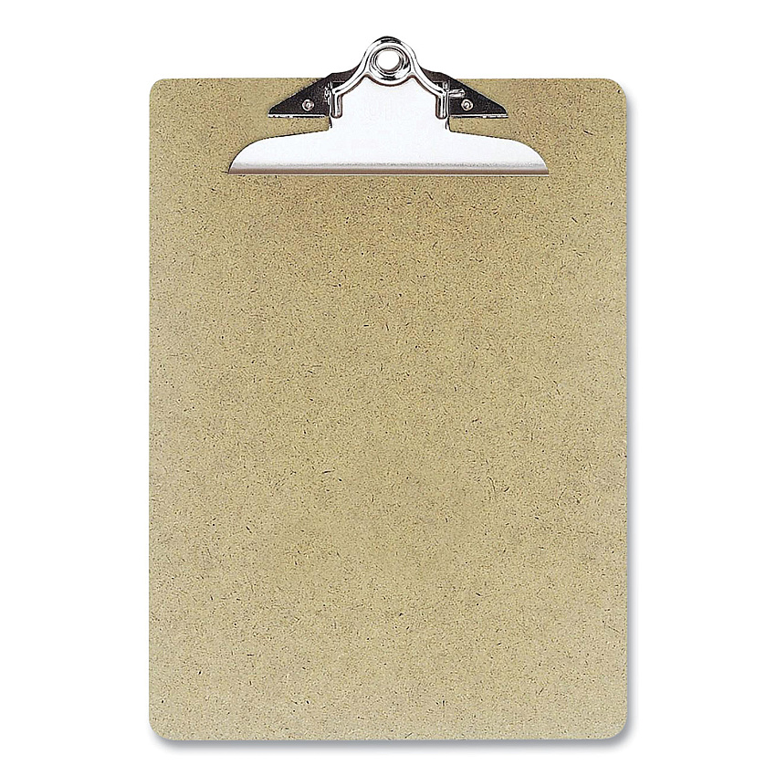 Officemate Recycled Hardboard Clipboard, 1" Clip Capacity, Holds 8.5 x 11 Sheets, Brown, 3/Pack (OIC8350583130)