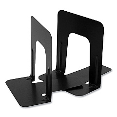Officemate Steel Bookends, Nonskid, 4.75 x 5.13 x 5, Black, 1 Pair (OIC93001)