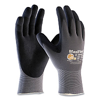 MaxiFlex Ultimate Seamless Knit Nylon Gloves, Nitrile Coated MicroFoam Grip on Palm and Fingers, Small, Gray, 12 Pairs (PID34874S)