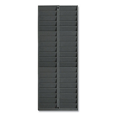 Pyramid Technologies Time Card Rack, 40 Pockets, Plastic, Light Gray (PTI5004)