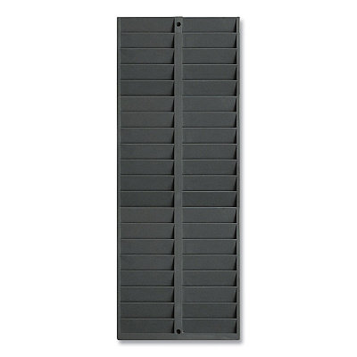 Pyramid Technologies Time Card Rack, 40 Pockets, Plastic, Light Gray (PTI5004)