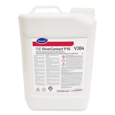 Diversey Divercontact P16 Direct Food Contact Antimicrobial Solution, 2.5 Gal Bottle (DVO101104525)
