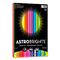 Astrobrights Color Cardstock, 65 lb Cover Weight, 8.5 x 11, Assorted Spectrum Colors, 75/Pack (WAU8094401)