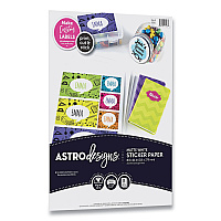Astrobrights Astrodesigns Sticker Paper Labels, Inkjet/laser Printers, 8.5 X 11, White, 15/pack (WAU9129601)