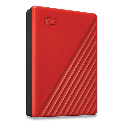 WD MY PASSPORT External Hard Drive, 4 TB, USB 3.2, Red (WDCBPKJ0040BRD)