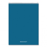 TOPS Docket Ruled Wirebound Pad with Cover, Wide/Legal Rule, Blue Cover, 70 White 8.5 x 11.75 Sheets (63631)