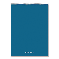 TOPS Docket Ruled Wirebound Pad with Cover, Wide/Legal Rule, Blue Cover, 70 White 8.5 x 11.75 Sheets (TOP63631)