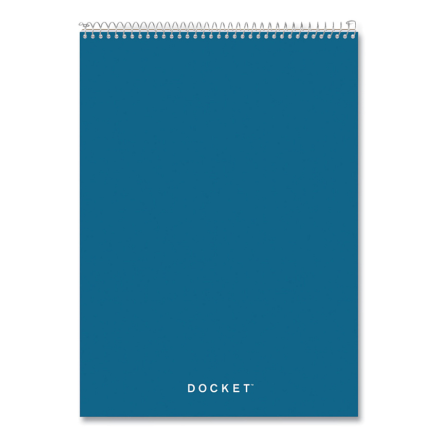 TOPS Docket Ruled Wirebound Pad with Cover, Wide/Legal Rule, Blue Cover, 70 White 8.5 x 11.75 Sheets (TOP63631)