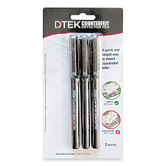 CONTROLTEK DTEK Counterfeit Detector Pens, U.S. Currency, 3/Pack (CNK560191)