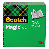 Scotch Magic Tape Refill, 1" Core, 0.75" x 25 yds, Clear, 20/Pack (MMM810SX20)
