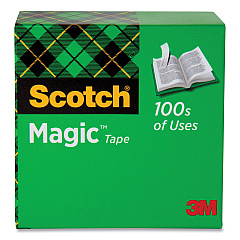 Scotch Magic Tape Refill, 1" Core, 0.75" x 25 yds, Clear, 20/Pack (MMM810SX20)