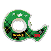 Scotch Magic Tape in Handheld Dispenser, 1" Core, 0.5" x 66.66 ft, Clear (MMM119)