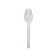 Spork Mid-weight Polypro White, Case Of 1000 (CPPMDSKBKW1)