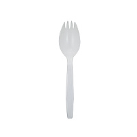 Spork Mid-weight Polypro White, Case Of 1000 (CPPMDSKBKW1)