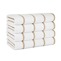 Las Rayas Beach Towel 30x60 Beige, Pack Of 4 (PNP-BT-HS3060-15BG)