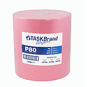 Taskbrand P80 Hydrospun Jumbo Roll, Red, 12x12, 475 Sh/rl, 1 Rl/cs, Case Of 475 (N-P080JPR)