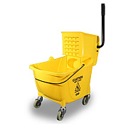 Impact Sidepress Wringer And Plastic Mop Bucket Combo, 35 Quart Capacity, Low-front & High-back Ergonomic Design, Accommodates 12–32 Oz Mops, Easy-measure Embossed Graduations, 1 Per Case, Case Of 1 (7Y/2636-3Y)