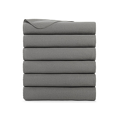Cozy Soft Polar Fleece Throw 50x60 Light Grey (case Of 24) (FLC-PLR-5060-6PK-GY)
