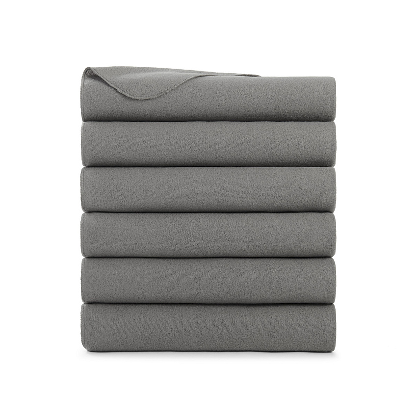 Cozy Soft Polar Fleece Throw 50x60 Light Grey (case Of 24) (FLC-PLR-5060-6PK-GY)