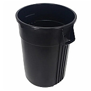 Gator Plus Container 32 Gallon, Black Heavy-duty Trash Can, Air-venting Passages, Wide Bottom Hand Grips, Ergonomic Handles, Smart Nesting Design, Case Of 6 (7732-5)