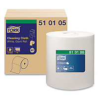 Tork Cleaning Cloth, 12.6 x 13.3, White, 1,100 Wipes/Roll (TRK510105)