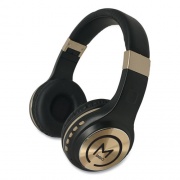 Morpheus 360 SERENITY Stereo Wireless Headphones with Microphone, 3 ft Cord, Black/Gold (HP5500G)