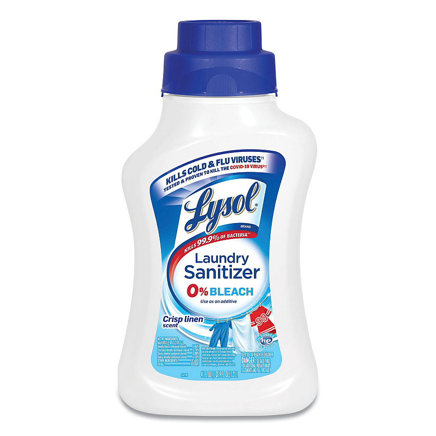 LYSOL Laundry Sanitizer, Liquid, Crisp Linen, 41 oz, 6/Carton (RAC95871)
