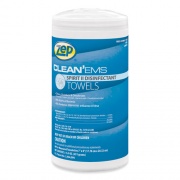 Zep Professional Professional Professional Clean'Ems Spirit II Towels, 8 x 7, Citrus, 80/Canister, 6 Canisters/Carton (650880)