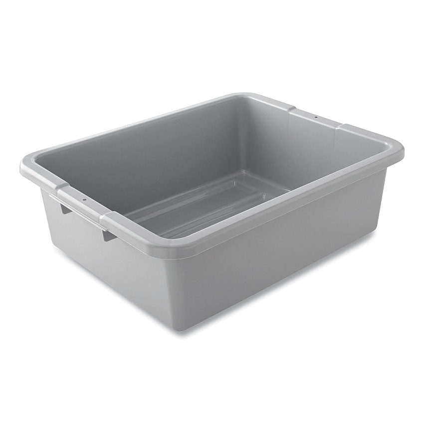 Rubbermaid Commercial Bus/Utility Box, 17.3" x 7" x 21.5", Gray, 100/Carton (RCP335192GRAYCT)