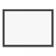U Brands Magnetic Dry Erase Board with MDF Frame, 24 x 18, White Surface, Black Frame (307U0001)