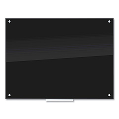 U Brands Glass Dry Erase Board, 47 x 35, Black Surface (UBR171U0001)