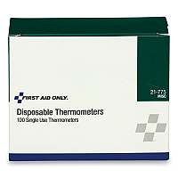 First Aid Only Disposable Forehead Thermometer, Dot-Matrix Phase Change,100/Box (FAO21775)