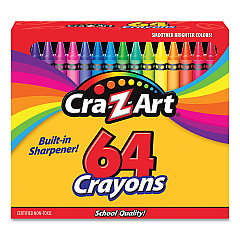Cra-Z-Art Crayons, 64 Assorted Colors, 64/Pack (CZA10202WM16)
