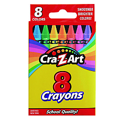 Cra-Z-Art Crayons, 8 Assorted Colors, 8/Pack (CZA1021248)
