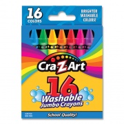 Cra-Z-Art Washable Jumbo Crayons, 16 Assorted Colors, 16/Pack (1020448)