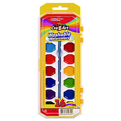 Cra-Z-Art Washable Watercolors, 16 Assorted Colors, Palette Tray (CZA1065236)