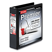 Cardinal Premier Easy Open ClearVue Locking Slant-D Ring Binder, 3 Rings, 2" Capacity, 11 x 8.5, Black (CRD10321)