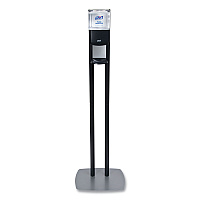 PURELL ES8 Hand Sanitizer Floor Stand with Dispenser, 1,200 mL, 13.5 x 5 x 28.5, Graphite/Silver (GOJ7218DS)