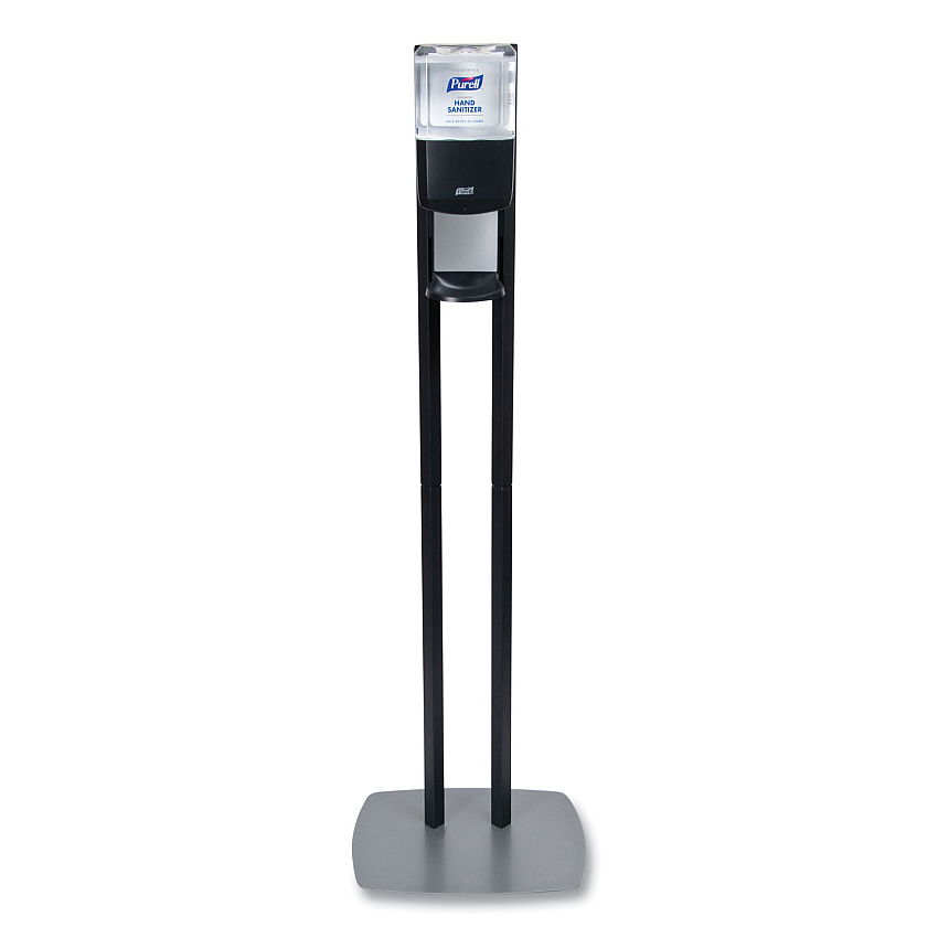 PURELL ES8 Hand Sanitizer Floor Stand with Dispenser, 1,200 mL, 13.5 x 5 x 28.5, Graphite/Silver (GOJ7218DS)