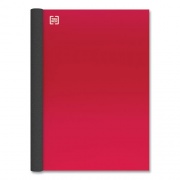 Two-Subject Notebook, Medium/College Rule, Red Cover, 9.5 x 6, 100 Sheets