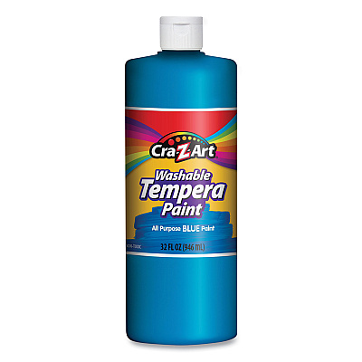 Cra-Z-Art Washable Tempera Paint, Blue, 32 oz Bottle (CZA760076)