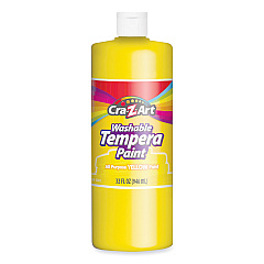Cra-Z-Art Washable Tempera Paint, Yellow, 32 oz Bottle (CZA760096)