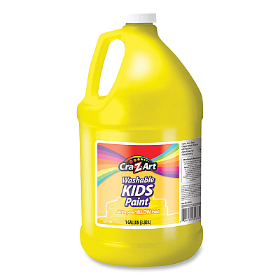 Cra-Z-Art Washable Kids Paint, Yellow, 1 gal Bottle (CZA760042)