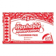 Cra-Z-Art Washable Watercolor Classroom Pack, 8-Color Kits (Assorted Colors), 36 Kits/Box (24011)