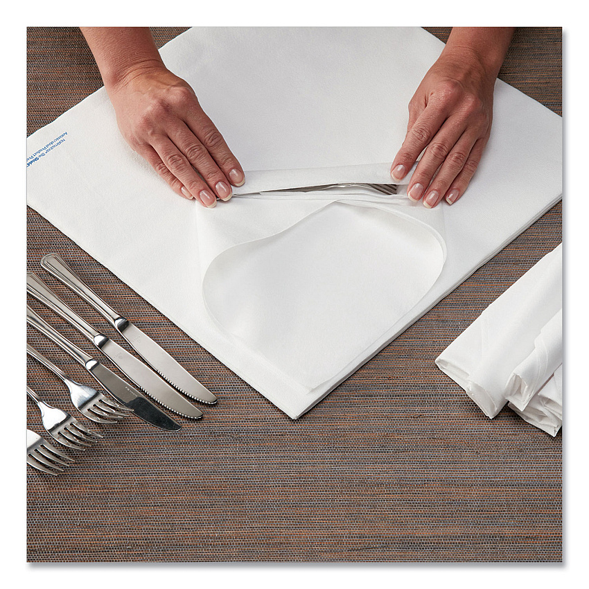 Hoffmaster Airlaid Flat Pack Napkins, 1 Ply, 15.5 x 15.5, White, 1,000/Carton (HFM253263)
