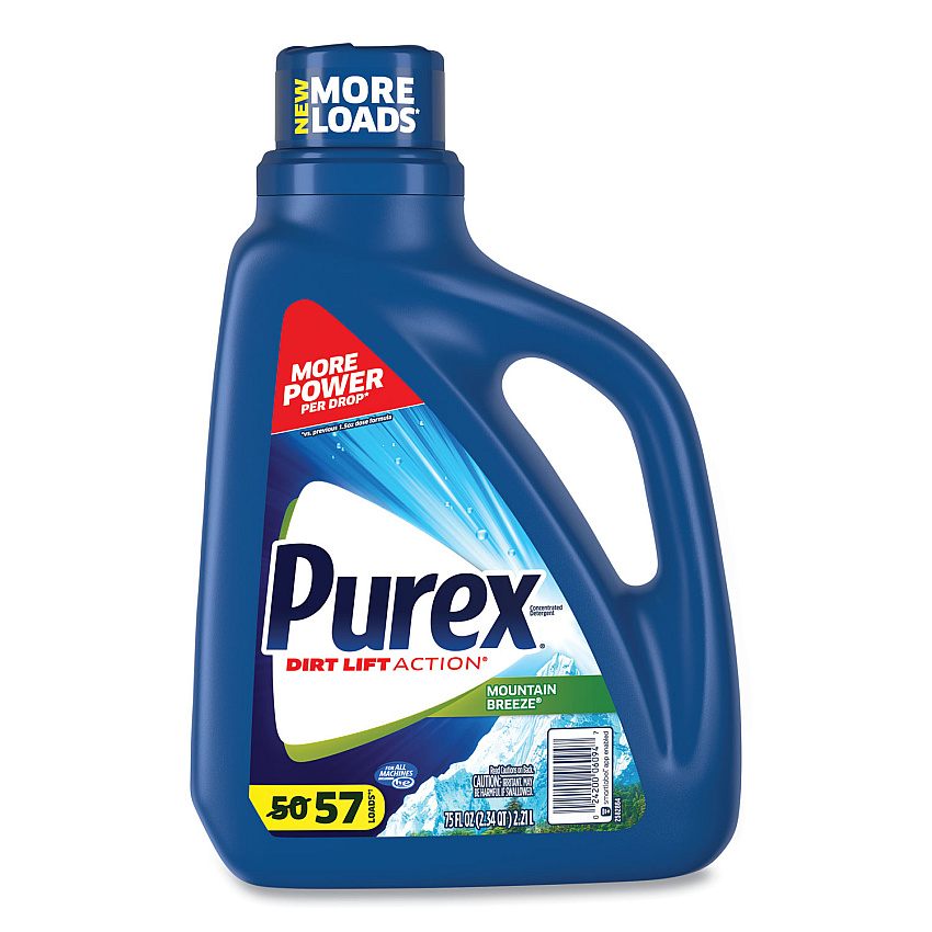 Purex Liquid Laundry Detergent, Mountain Breeze, 75 oz Bottle, 6/Carton (DIA06094CT)