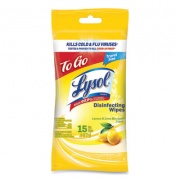 LYSOL Disinfecting Wipes To-Go Flatpack, 6.29 x 7.87, Lemon and Lime Blossom, 15 Wipes/Flat Pack, 48 Flat Packs/Carton (99717CT)