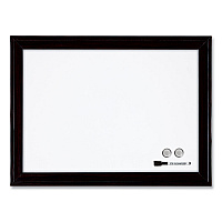 Quartet Home Decor Magnetic Dry Erase Board, 23 x 17, White Surface, Black Wood Frame (QRT79282)